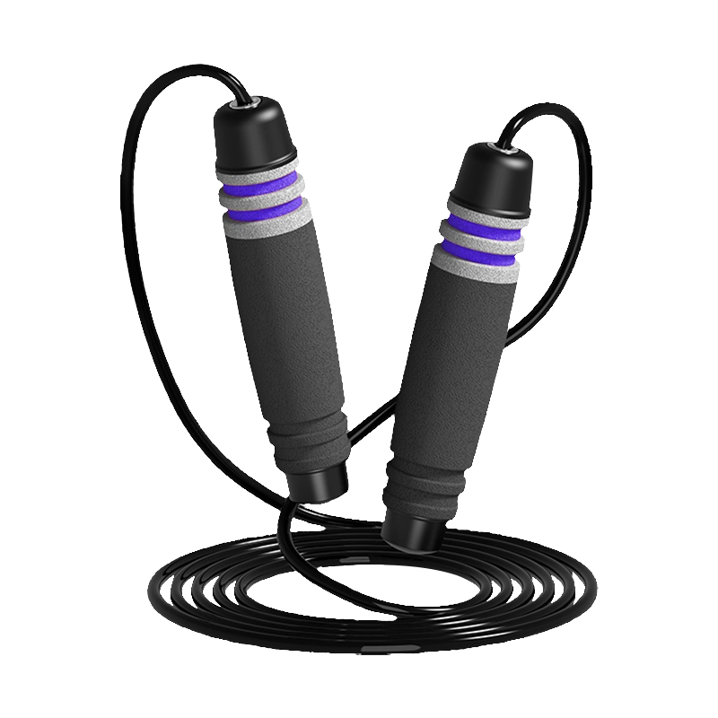 TS-3 Single Head Color/7 Groove Drum Shape Sponge Handle Jump Rope For Adults TS-3 Single Head Color/7 Groove Drum Shape Sponge Handle Jump Rope For Adults