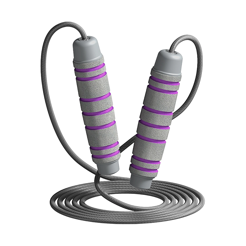 TS-3 Single Head Color/7 Groove Drum Shape Sponge Handle Jump Rope For Adults